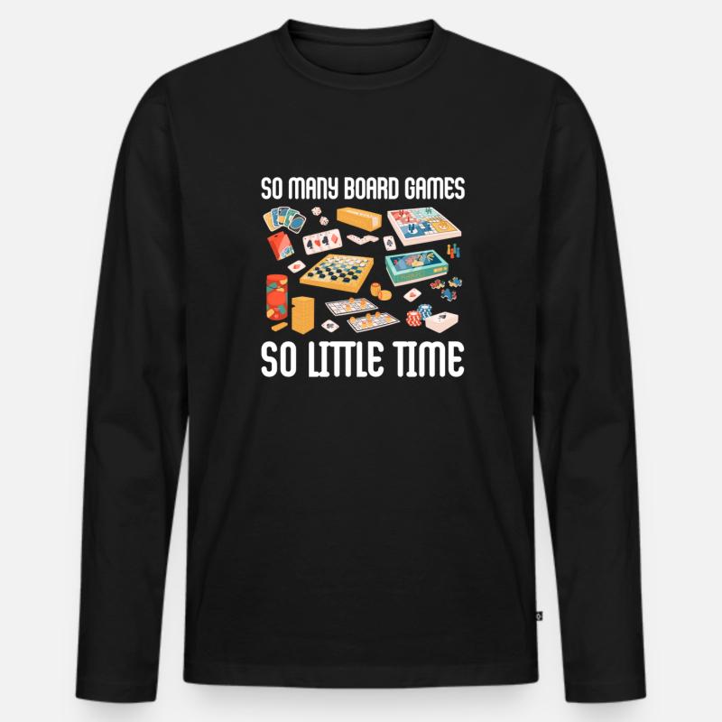 Brettspiel Brettspiele Spieleabend Spiele Geschenk - Männer Premium Bio Langarmshirt - Schwarz