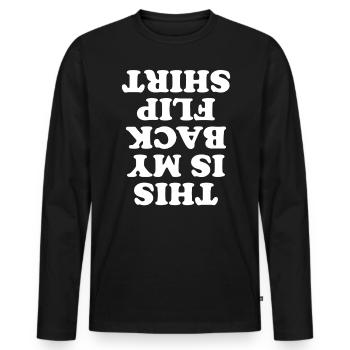 Backflip Salto Akrobatik Parkour Turnen Geschenk - Männer Premium Bio Langarmshirt - Schwarz - Vorne - Nico (187cm)