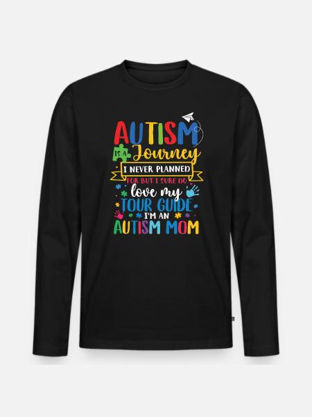 Autism Awareness Day Autistic Gift - Men's Premium Organic Long Sleeve Shirt - black