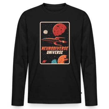 Autism Awareness Day Autistic Gift - Men's Premium Organic Long Sleeve Shirt - black - Front - Nico (187cm)
