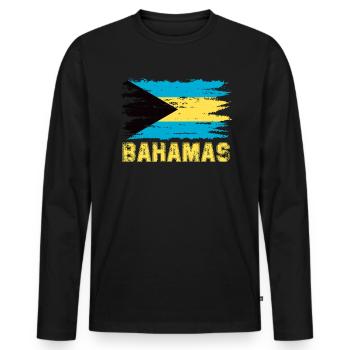 Bahamas Caribbean Island Atlantic Summer Gift - Men's Premium Organic Long Sleeve Shirt - black - Front - Nico (187cm)