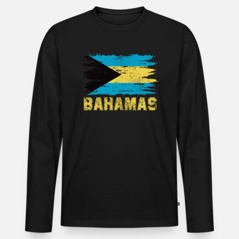 Bahamas - Männer Premium Bio Langarmshirt - Schwarz