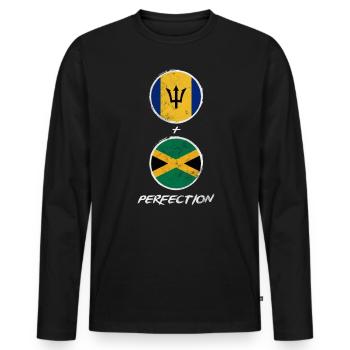 Barbade - T-shirt manches longues Premium bio Homme - noir - Devant - Nico (187cm)