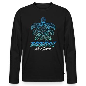 Barbade - T-shirt manches longues Premium bio Homme - noir - Devant - Nico (187cm)