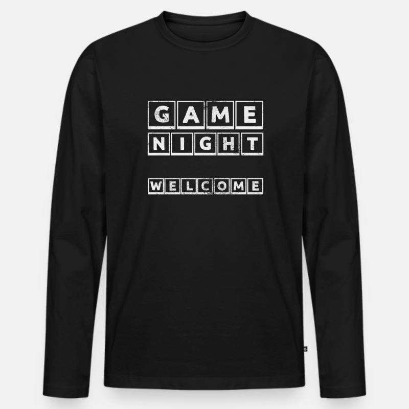 Brettspiel - Männer Premium Bio Langarmshirt - Schwarz