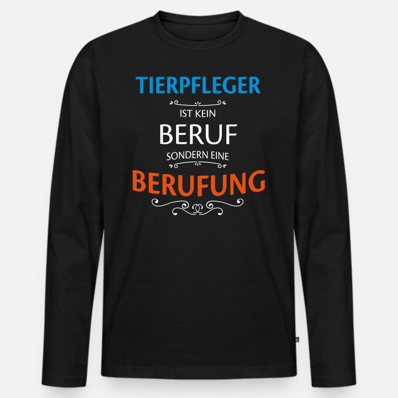 Tierpfleger Beruf - Männer Premium Bio Langarmshirt - Schwarz