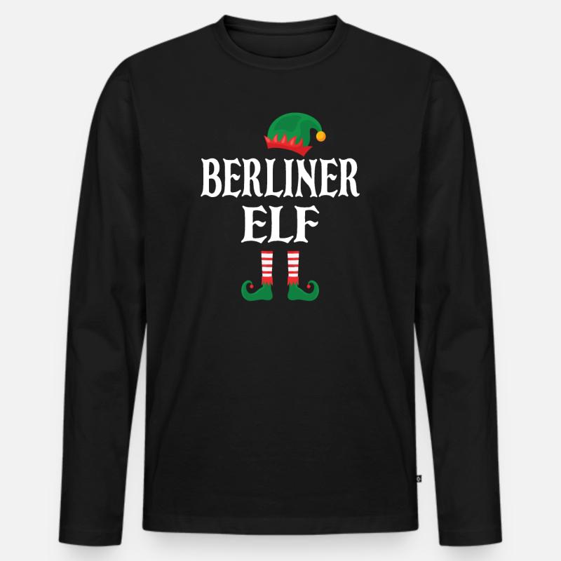 Berliner Elf - Männer Premium Bio Langarmshirt - Schwarz