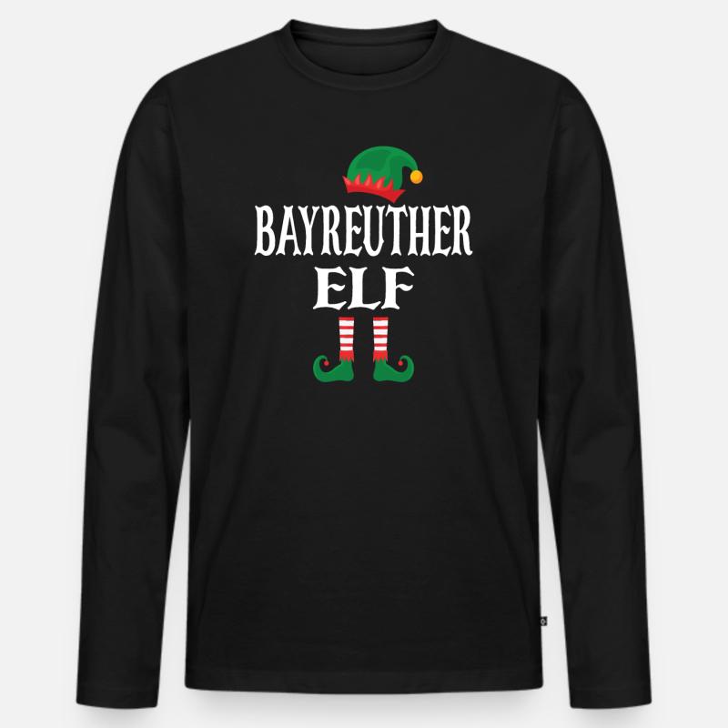 Bayreuther Elf - Männer Premium Bio Langarmshirt - Schwarz