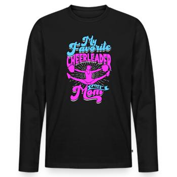 cheerleader cheerleading geschenk sport mädchen ge - Männer Premium Bio Langarmshirt - Schwarz - Vorne - Nico (187cm)