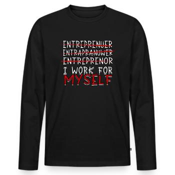 Managing Director Chef Gift Gift Idea Work - Men's Premium Organic Long Sleeve Shirt - black - Front - Nico (187cm)