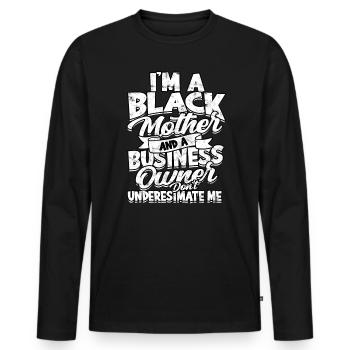 Managing Director Chef Gift Gift Idea Work - Men's Premium Organic Long Sleeve Shirt - black - Front - Nico (187cm)