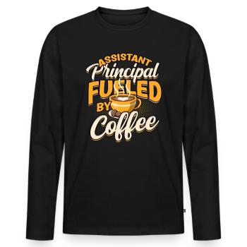 Principal adjoint Principal Gift - T-shirt manches longues Premium bio Homme - noir - Devant - Nico (187cm)