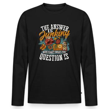 Antiques Antiques Antique Collector Antiques - Men's Premium Organic Long Sleeve Shirt - black - Front - Nico (187cm)