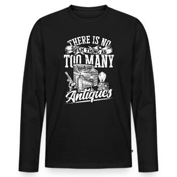 Antiques Antiques Antique Collector Antiques - Men's Premium Organic Long Sleeve Shirt - black - Front - Nico (187cm)