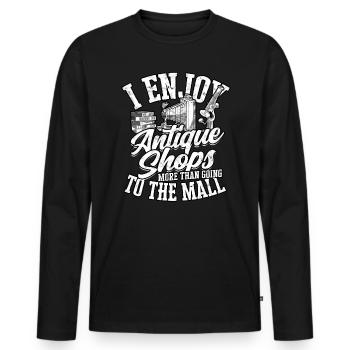 Antiques Antiques Antique Collector Antiques - Men's Premium Organic Long Sleeve Shirt - black - Front - Nico (187cm)