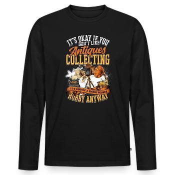 Antiques Antiques Antique Collector Antiques - Men's Premium Organic Long Sleeve Shirt - black - Front - Nico (187cm)