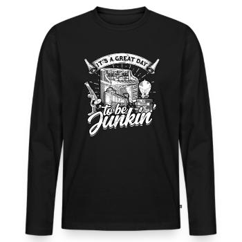 Antiques Antiques Antique Collector Antiques - Men's Premium Organic Long Sleeve Shirt - black - Front - Nico (187cm)