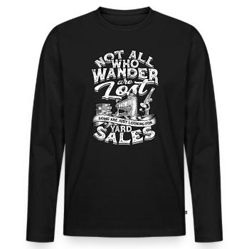 Antiques Antiques Antique Collector Antiques - Men's Premium Organic Long Sleeve Shirt - black - Front - Nico (187cm)
