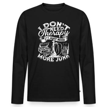 Antiques Antiques Antique Collector Antiques - Men's Premium Organic Long Sleeve Shirt - black - Front - Nico (187cm)