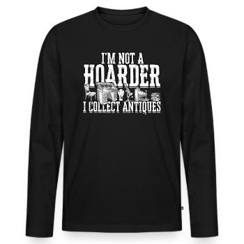 Antiques Antiques Antique Collector Antiques - Men's Premium Organic Long Sleeve Shirt - black - Front - Nico (187cm)
