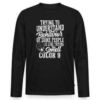 psychiater geschenk therapie geschenkidee psycholo - Männer Premium Bio Langarmshirt - Schwarz - Vorne - Nico (187cm)