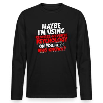 psychiatrist gift therapy gift idea psycholo - Men's Premium Organic Long Sleeve Shirt - black - Front - Nico (187cm)