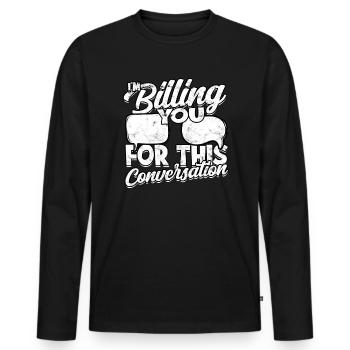psychiatre thérapie cadeau idée cadeau psycholo - T-shirt manches longues Premium bio Homme - noir - Devant - Nico (187cm)