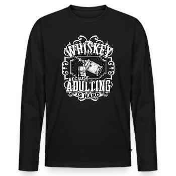 erwachsen humor erwachsene geschenk geburtstag ges - Männer Premium Bio Langarmshirt - Schwarz - Vorne - Nico (187cm)