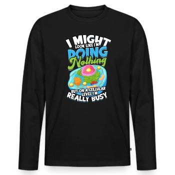 I could be a biological science cell biologist - Men's Premium Organic Long Sleeve Shirt - black - Front - Nico (187cm)