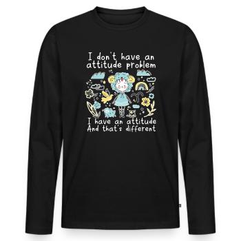 Aries Queen March April Zodiac Astrology Aries - Men's Premium Organic Long Sleeve Shirt - black - Front - Nico (187cm)