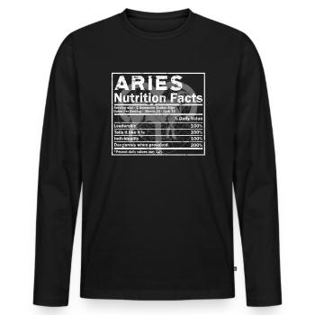 Aries Queen March April Zodiac Astrology Aries - Men's Premium Organic Long Sleeve Shirt - black - Front - Nico (187cm)