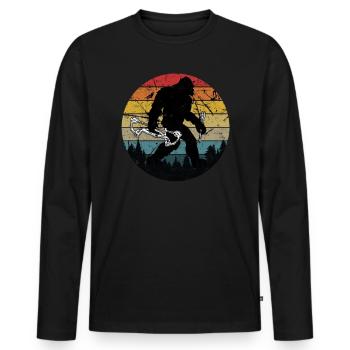 Archery Arrow Hunter Bow Hunting Archer - Men's Premium Organic Long Sleeve Shirt - black - Front - Nico (187cm)