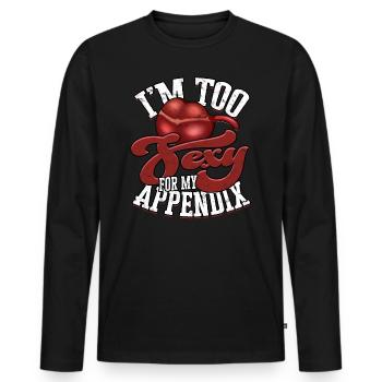 Anhang Operation Appendektomie Entfernung - Männer Premium Bio Langarmshirt - Schwarz - Vorne - Nico (187cm)