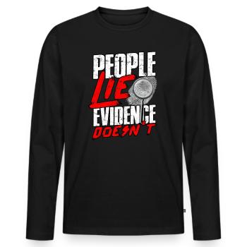 Forensic Science Detective True Crime Investigator - Men's Premium Organic Long Sleeve Shirt - black - Front - Nico (187cm)