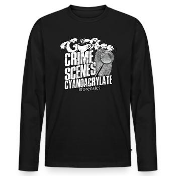 Forensic Science Detective True Crime Investigator - Men's Premium Organic Long Sleeve Shirt - black - Front - Nico (187cm)