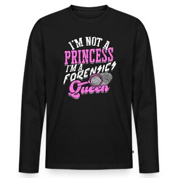 Forensic Science Detective True Crime Investigator - Men's Premium Organic Long Sleeve Shirt - black - Front - Nico (187cm)