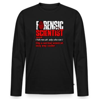 Forensic Science Detective True Crime Investigator - Men's Premium Organic Long Sleeve Shirt - black - Front - Nico (187cm)