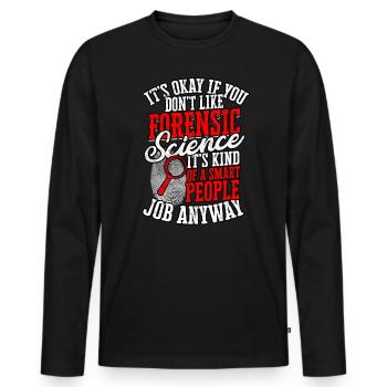 Forensic Science Detective True Crime Investigator - Men's Premium Organic Long Sleeve Shirt - black - Front - Nico (187cm)