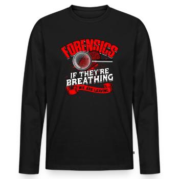 Forensic Science Detective True Crime Investigator - Men's Premium Organic Long Sleeve Shirt - black - Front - Nico (187cm)