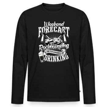 Rockhounder Rockhounding Géologue Rockhound Rockhound - T-shirt manches longues Premium bio Homme - noir - Devant - Nico (187cm)