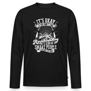 Rockhounder Rockhounding Géologue Rockhound Rockhound - T-shirt manches longues Premium bio Homme - noir - Devant - Nico (187cm)
