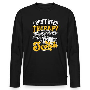 Irish Whisky Scotch Drinker Drinking Alcohol - Men's Premium Organic Long Sleeve Shirt - black - Front - Nico (187cm)