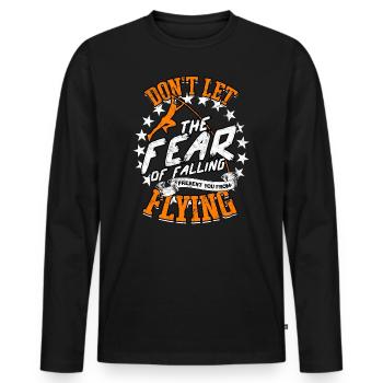Pole Viertel und Feldstabhochsprung - Männer Premium Bio Langarmshirt - Schwarz - Vorne - Nico (187cm)