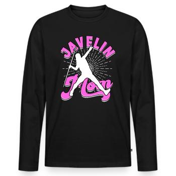 Speer werfen Mutter Leichtathletikwerke - Männer Premium Bio Langarmshirt - Schwarz - Vorne - Nico (187cm)