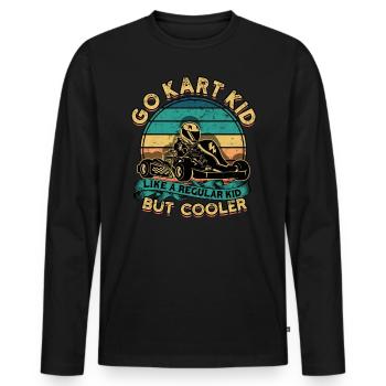Kart conduite de kart pilotes de course Pilotes de course - T-shirt manches longues Premium bio Homme - noir - Devant - Nico (187cm)