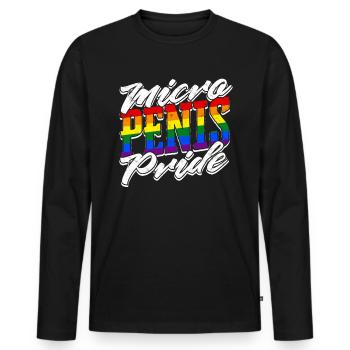 Micropénis Petit Pénis Sexe Cock Club Micro - T-shirt manches longues Premium bio Homme - noir - Devant - Nico (187cm)
