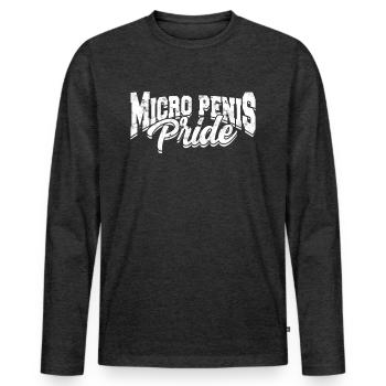 Micropenis Small Penis Sex Cock Club Micro - Men's Premium Organic Long Sleeve Shirt - heather anthracite - Front - Nico (187cm)