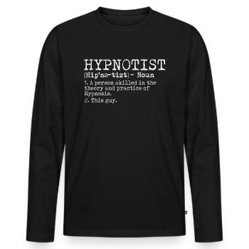 hypnotiseur hypnotique hypnotiseur - T-shirt manches longues Premium bio Homme - noir - Devant - Nico (187cm)