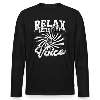 hypnotiseur hypnotique hypnotiseur - T-shirt manches longues Premium bio Homme - noir - Devant - Nico (187cm)