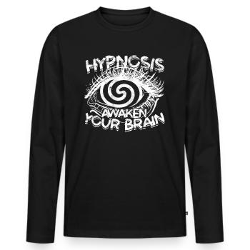hypnotiseur hypnotique hypnotiseur - T-shirt manches longues Premium bio Homme - noir - Devant - Nico (187cm)